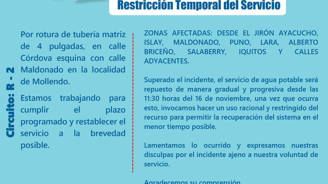 Restricción Temporal del Servicio