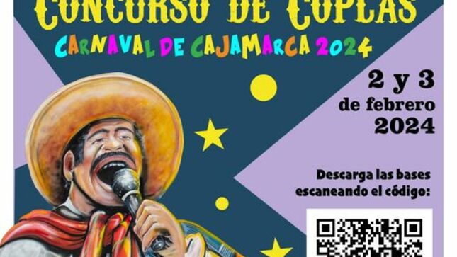 Descarga las bases 📜 del concurso de compositores e intérpretes de coplas del carnaval 2024 🎶 y entérate de todos los detalles para que puedas participar 🎷.
👉🏼 Descárgalas aquí https://drive.google.com/.../1zO70.../view...
O escanea el QR de la publicación.
Arte: @Kadú Yzquierdo