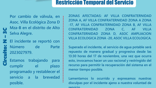 Restricción Temporal del Servicio