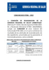 Vista preliminar de documento COMUNICADO N°06-2023. COMISION REASIGNACIÓN-SUBSANAR EL ERROR MATERIAL DEL COMUNICADO N°05-2023