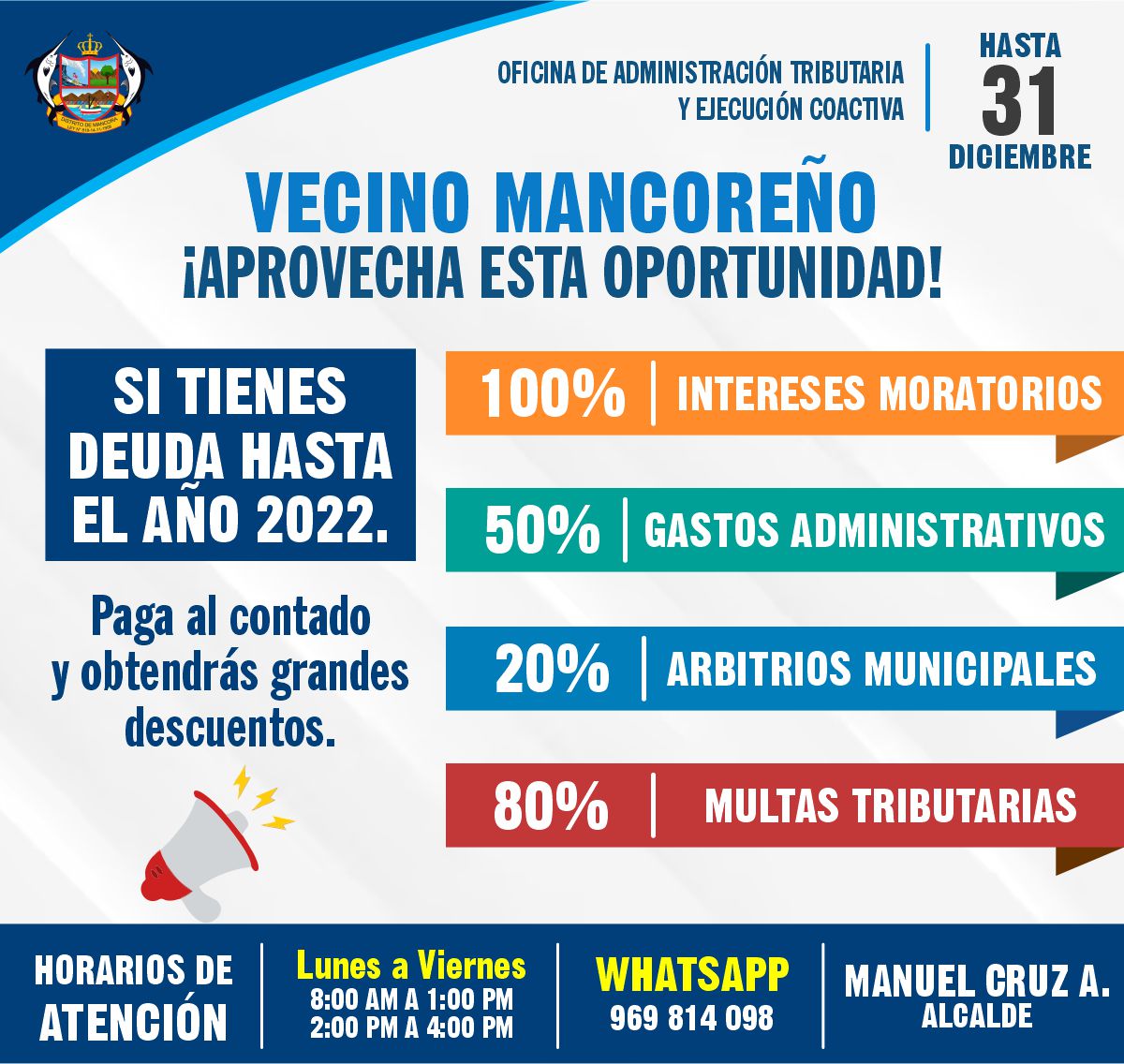 Estimados vecinos  aprovechen esta gran oportunidad de descuentos