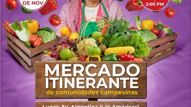 MPA: Invita A La Ciudadania Abanquina Al  Mercado Itinerante De Productores Agropecuarios Y Agroindustriales De Las Comunidades Campesinas De La Microcuenca Mariño