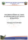 Vista preliminar de documento REGLAMENTO INTERNO DEL COMITÉ DE GESTIÓN TURÍSTICA DEL DISTRITO DE HUAYOPATA