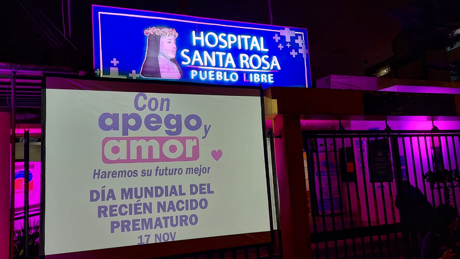 Minsa, hospitales e institutos iluminan su frontis de color púrpura para conmemorar el Día Mundial del Niño Prematuro