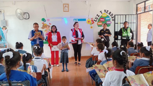 MUNICIPALIDAD DE SULLANA CONTINÚA CON CHARLAS DE EDUCACIÓN VIAL A ESCOLARES