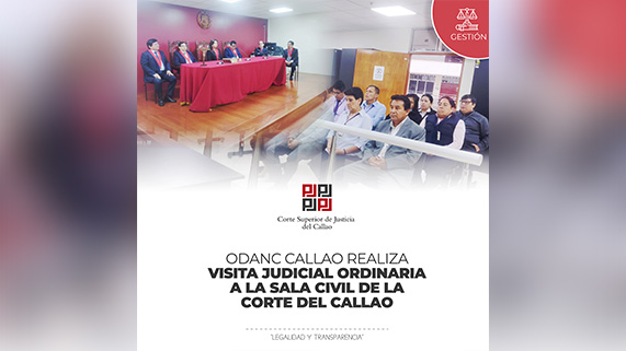 ODANC-CALLAO realizó visita judicial ordinaria a la Primera Sala Civil de la Corte del Callao