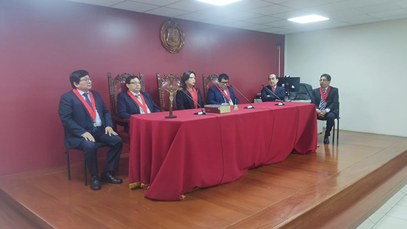Jueces contralores de la ODANC-CALLAO realizaron visita judicial ordinaria a la Primera Sala Civil de la Corte del Callao