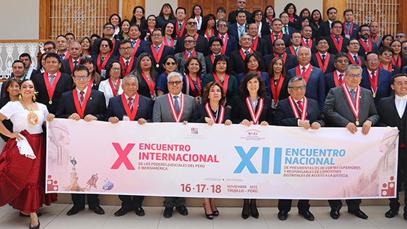 Jueces de todo el Perú participaron en el 10° Encuentro Internacional de Acceso a la Justicia y Justicia Itinerante realizado en Trujillo del 16 al 18 de noviembre del 2023