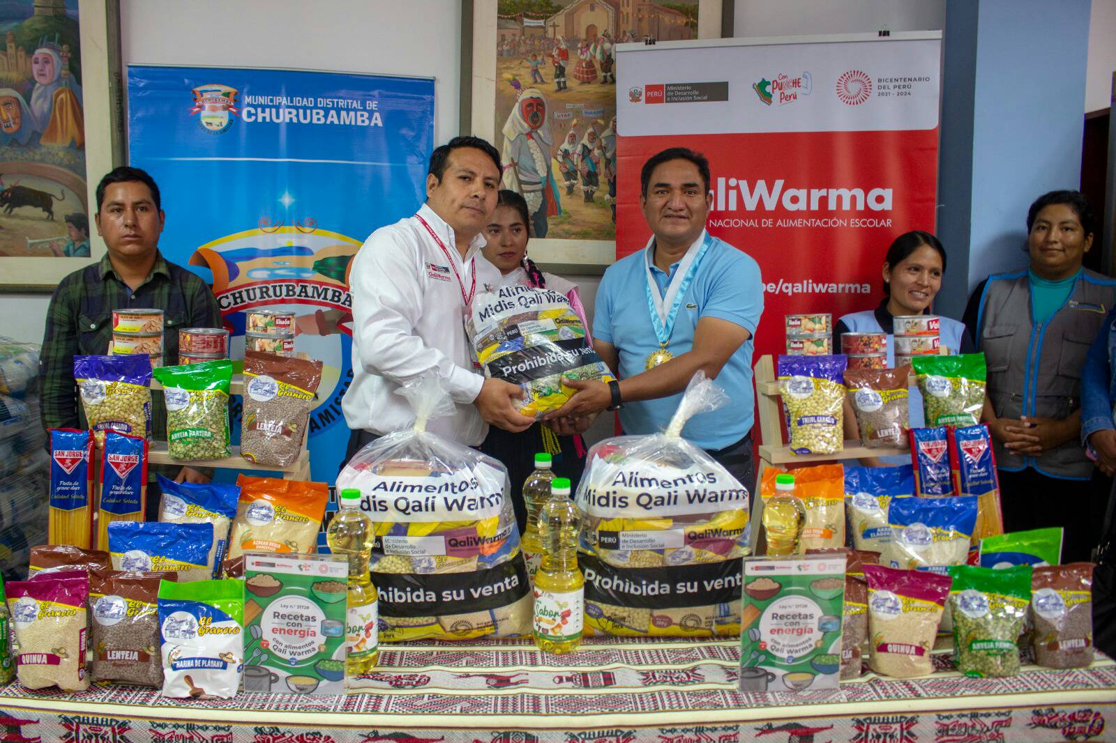 JPG CHURUBAMBA RECIBIO 162 TONELADAS DE ALIMENTOS