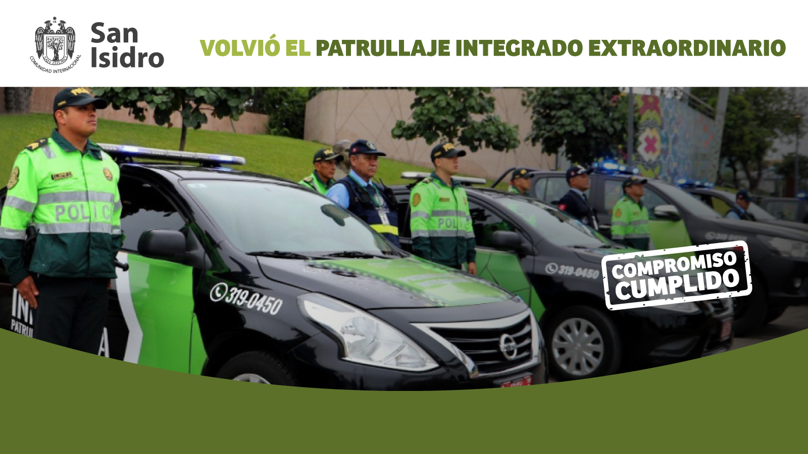 San Isidro: 100 policías se suman al patrullaje integrado para reforzar la Seguridad Ciudadana