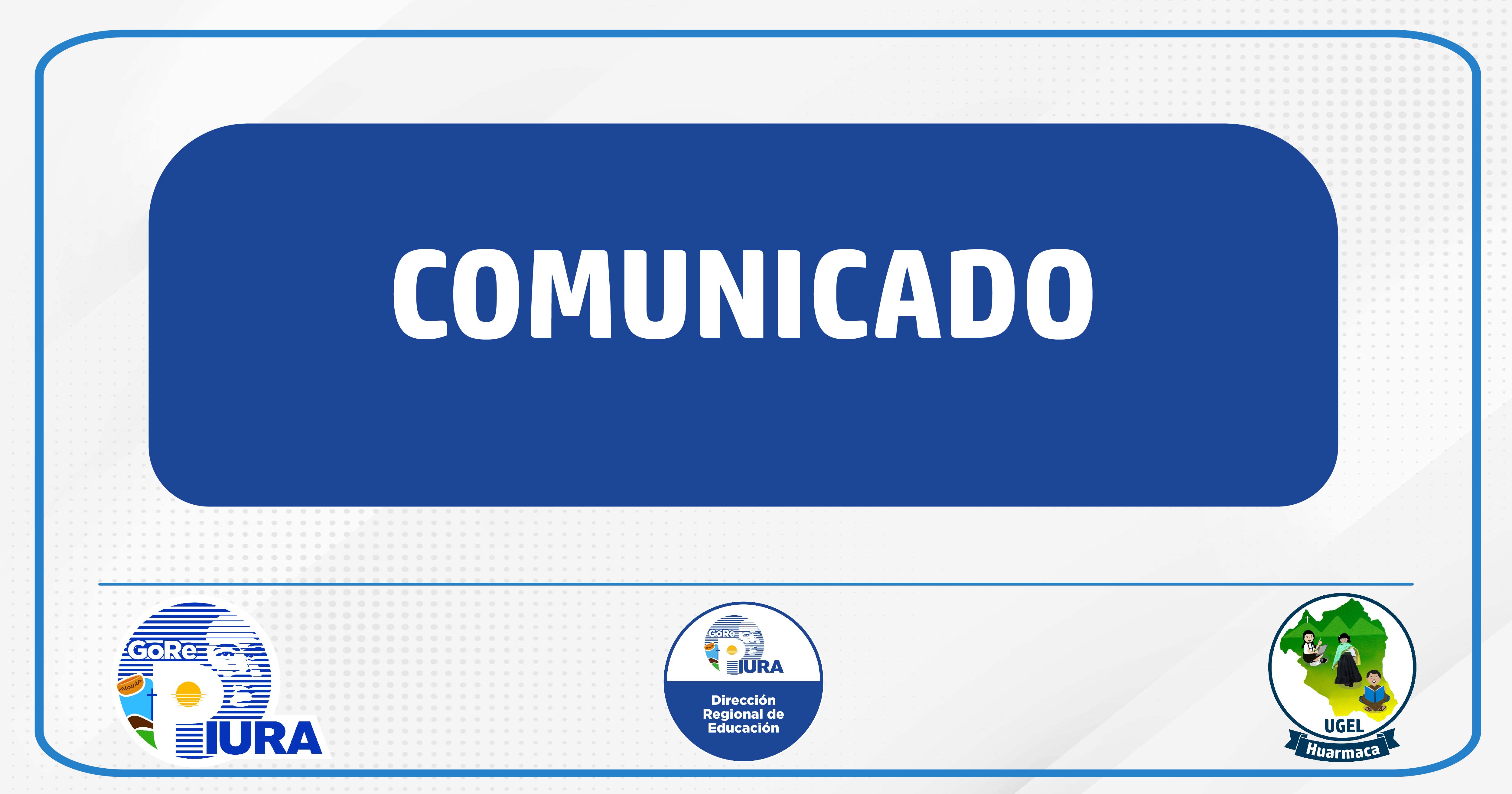 La Unidad de Gestión Educativa Local de Huarmaca comunica a los postulantes clasificados a la etapa descentralizada del concurso de acceso a cargos directivos de las instituciones educativas, que - de acuerdo al numeral 5.4.6.6.4. de la RVM N.° 166-2022-Minedu - la acreditación del derecho a recibir la bonificación por discapacidad, será desde el 8 de noviembre hasta el 28 de noviembre del 2023.
En tal sentido, de ser el caso, deben presentar la información a través de Mesa de Partes física de lunes a viernes de 8:00 a. m. a 1:00 p. m. y de 2:00 p. m. a 4:30 p. m. o también por mesa de partes virtual a través del siguiente enlace: https://tramites.regionpiura.gob.pe/sedes/?s=43, con copia al correo electrónico: ugel.huarmaca.ue1532@gmail.com