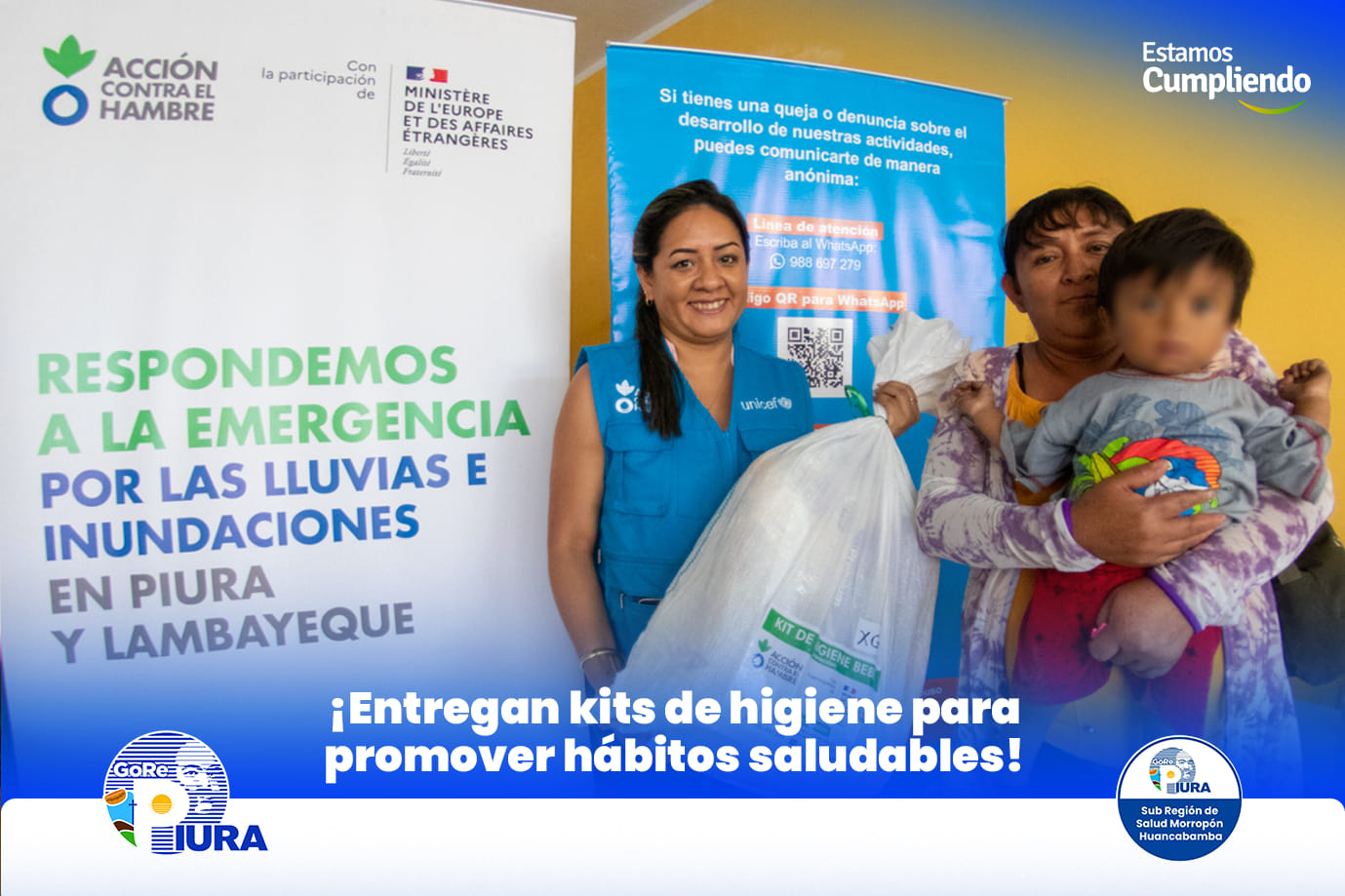 Entregan kits de higiene para promover hábitos saludables