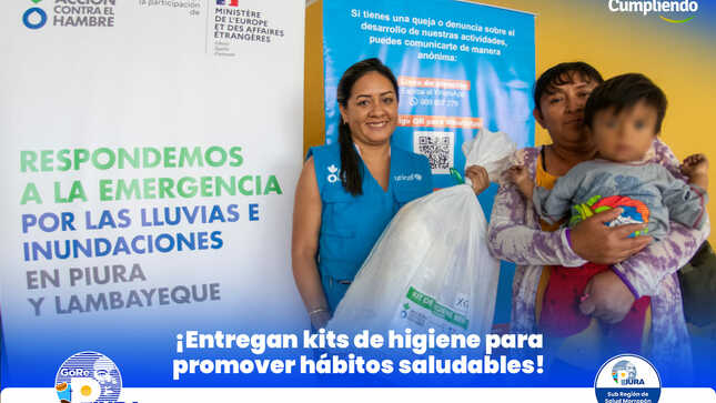 Entregan kits de higiene para promover hábitos saludables