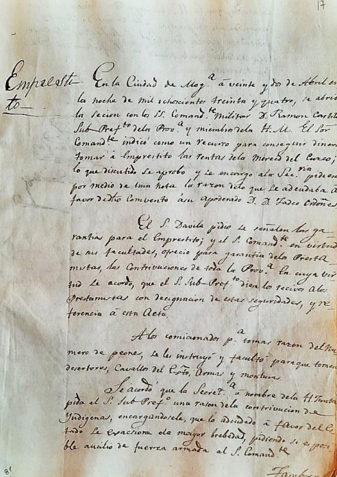 Ministerio de Cultura declaró Patrimonio Cultural al "Primer libro de actas de sesiones de la Municipalidad de Moquegua (1825 - 1841)"
