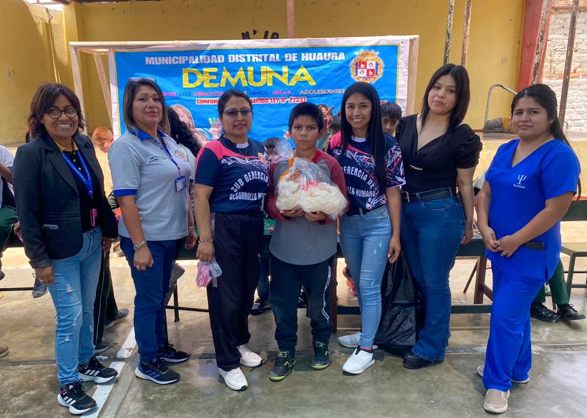 MUNICIPALIDAD DISTRITAL DE HUAURA A TRAVÉS DE DEMUNA CELEBRA EL DÍA DE LA DECLARACIÓN DE LOS DERECHOS DEL NIÑO CON JUEGOS INCLUSIVOS EN INSTITUCIONES EDUCATIVAS