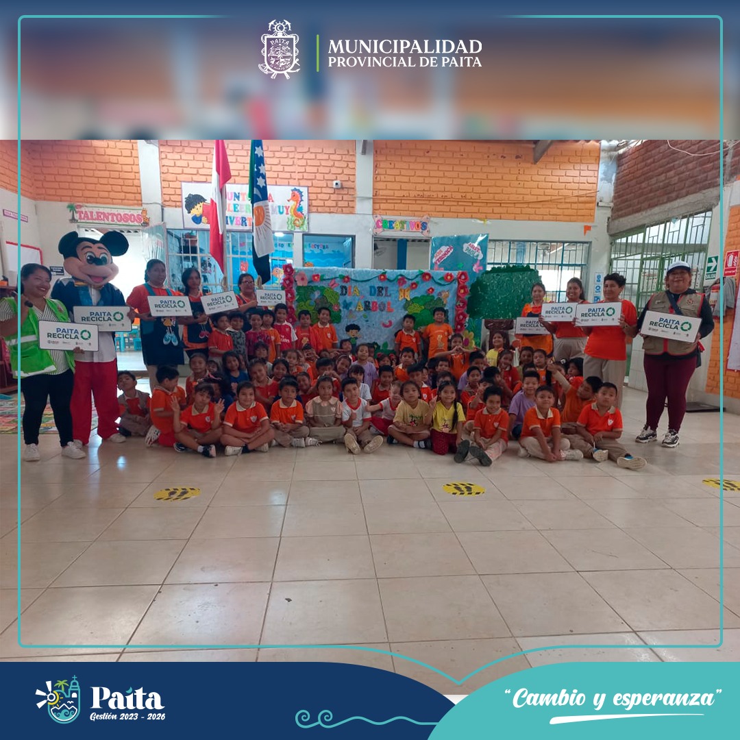 Municipalidad de Paita continúa sensibilizando a colegios iniciales para la buena gestión de los residuos sólidos
