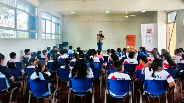 Cancillería Puerto Maldonado sensibiliza a niños de Madre de Dios con la charla “Conozco mis derechos”