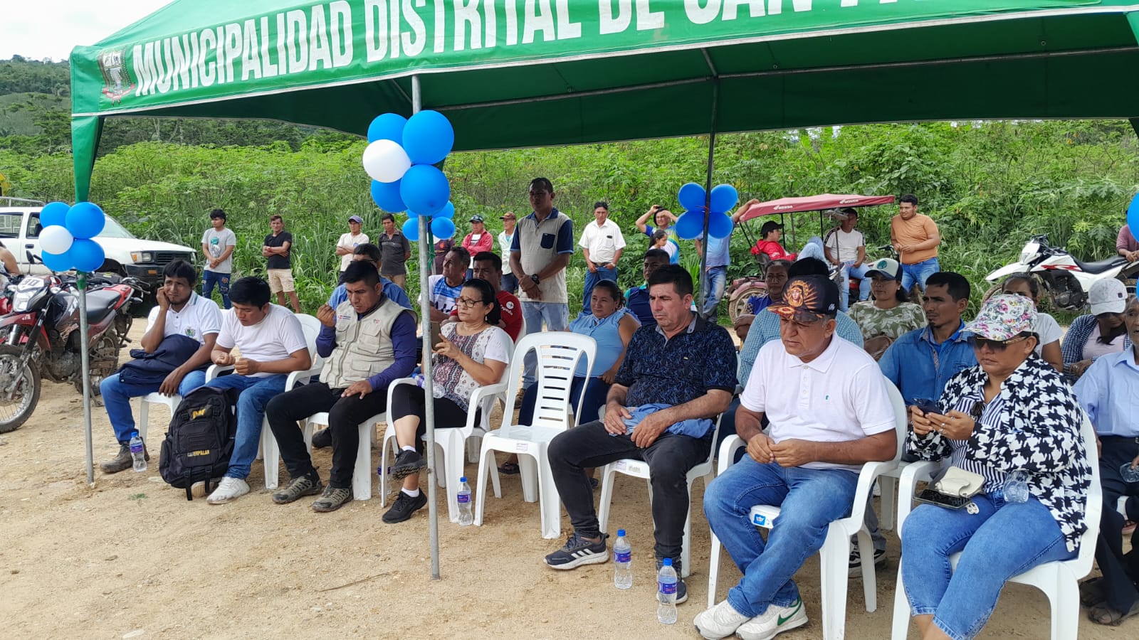 Ceremonia de inauguracion de vías de acceso en el distrito de San Pablo