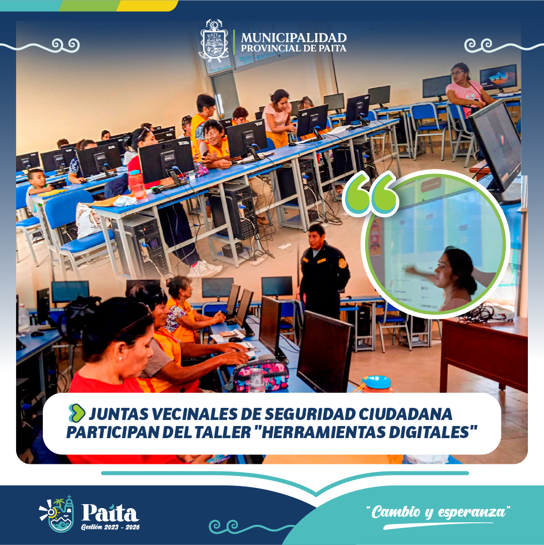Juntas vecinales de seguridad ciudadana participan de taller "herramientas digitales"