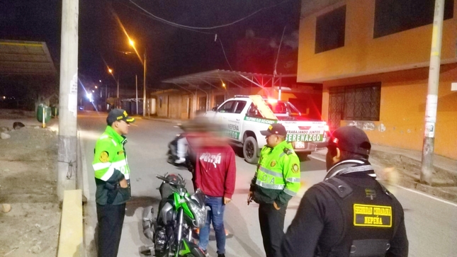 Serenazgo y PNP intervienen vehículo menor en San Jacinto 