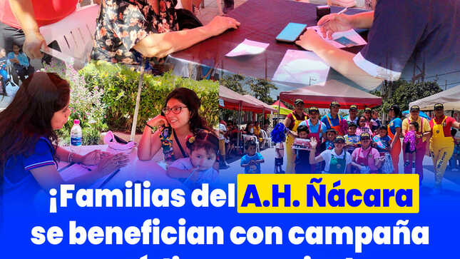 Familias del A.H Ñácara se benefician con campaña médica gratuita