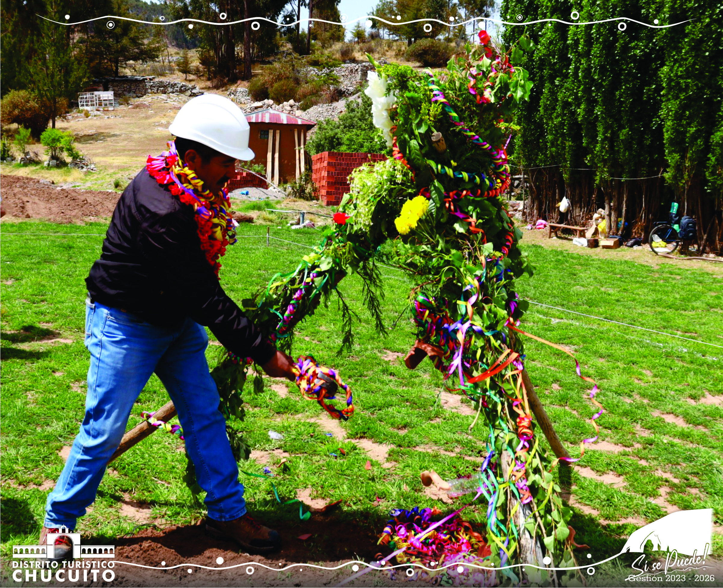 Alcalde de Chucuito Sr. Yury Arce Zea inició de proyecto Producción sostenible de hortalizas, fresas y flores.