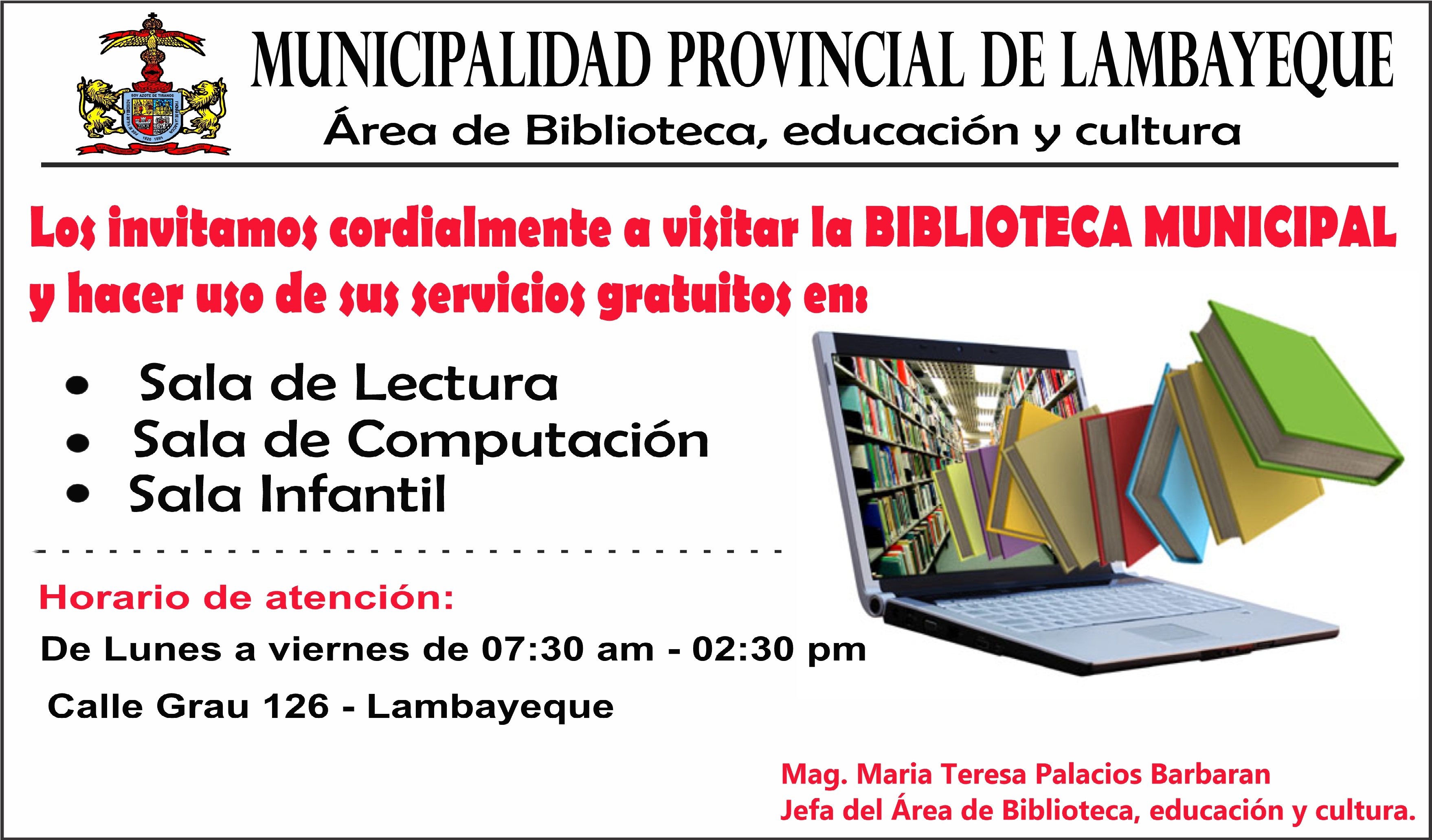 Archivo JPG de la invitación para visitar la Biblioteca Municipal