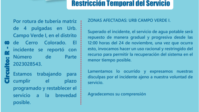 Restricción Temporal del Servicio