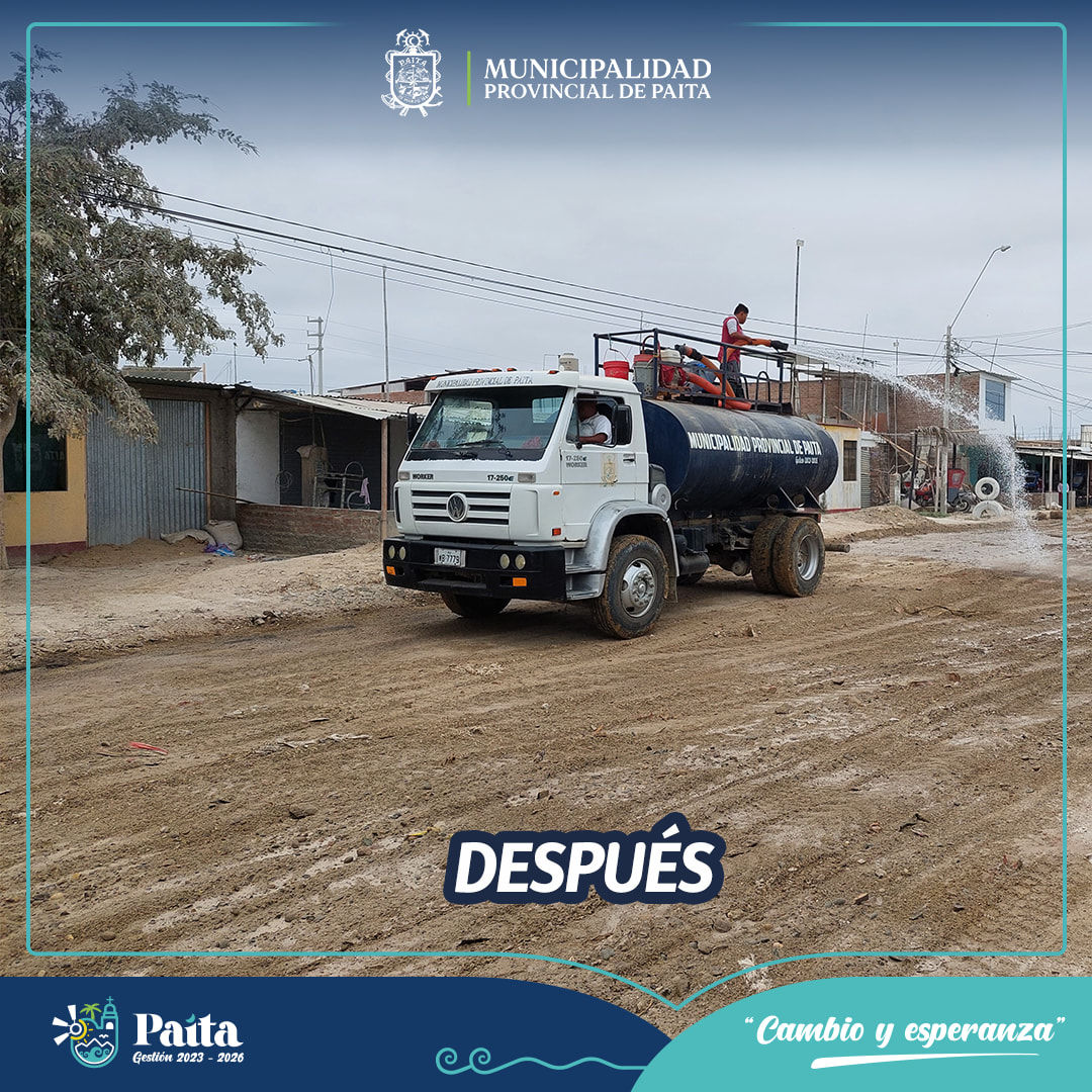 Municipalidad de Paita trabajó en el recojo de desmonte y mantenimiento de principales calles del A.H. Marco Jara II etapa