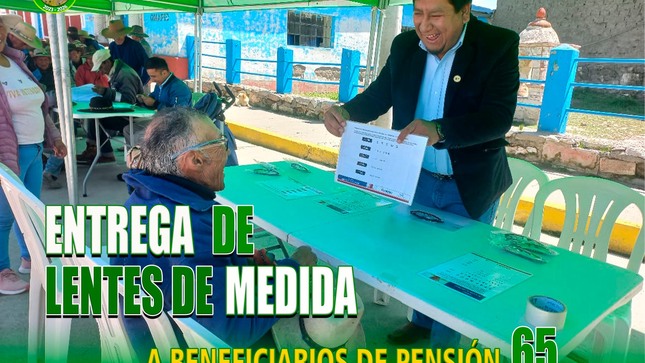 Entrega de Lentes a Beneficiarios de la Pensión 65 del Distrito de Pichigua