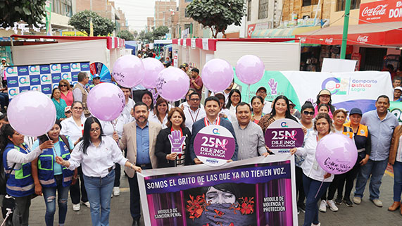 Presidenta de la Corte Superior de Justicia del Callao, Teresa Soto Gordon, lideró feria itinerante por el Día de la No violencia contra la mujer en el distrito de Carmen de la Legua