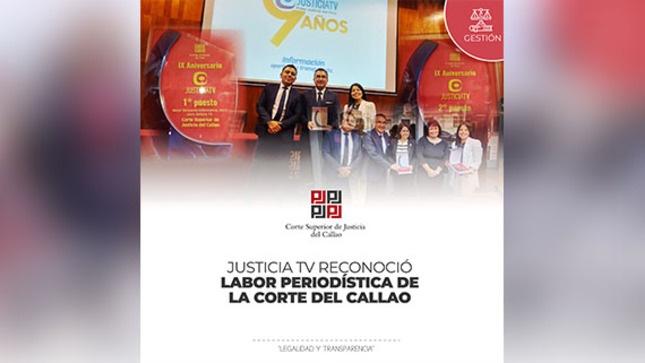 Corte Superior del Callao recibió doble reconocimiento por su labor difusora a nivel nacional