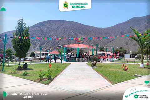 vista panorámica de la plaza de armas de chual