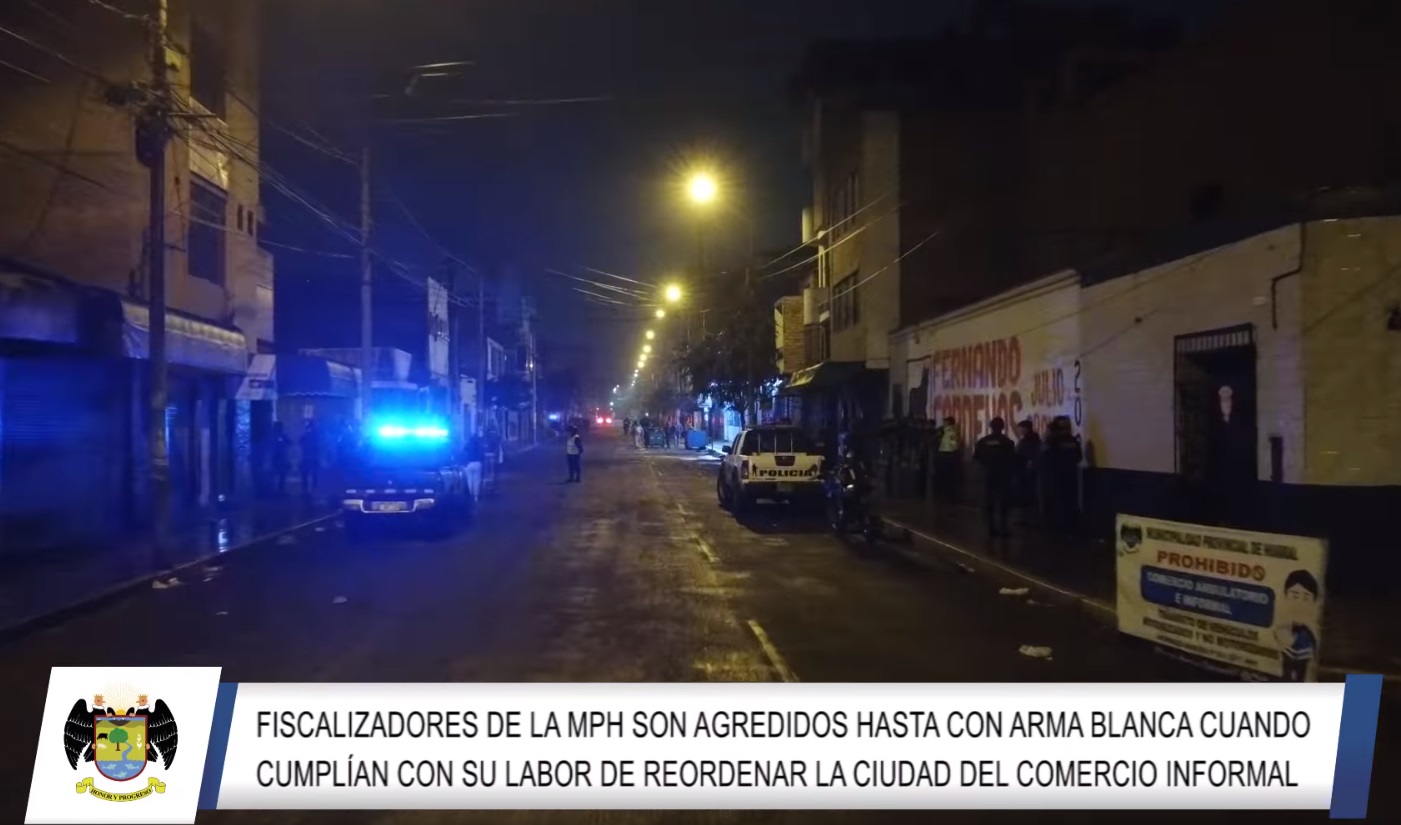 Fiscalizadores de la MPH son agredidos cuando cumplΓan su labor de reordenar la ciudad de Huaral
