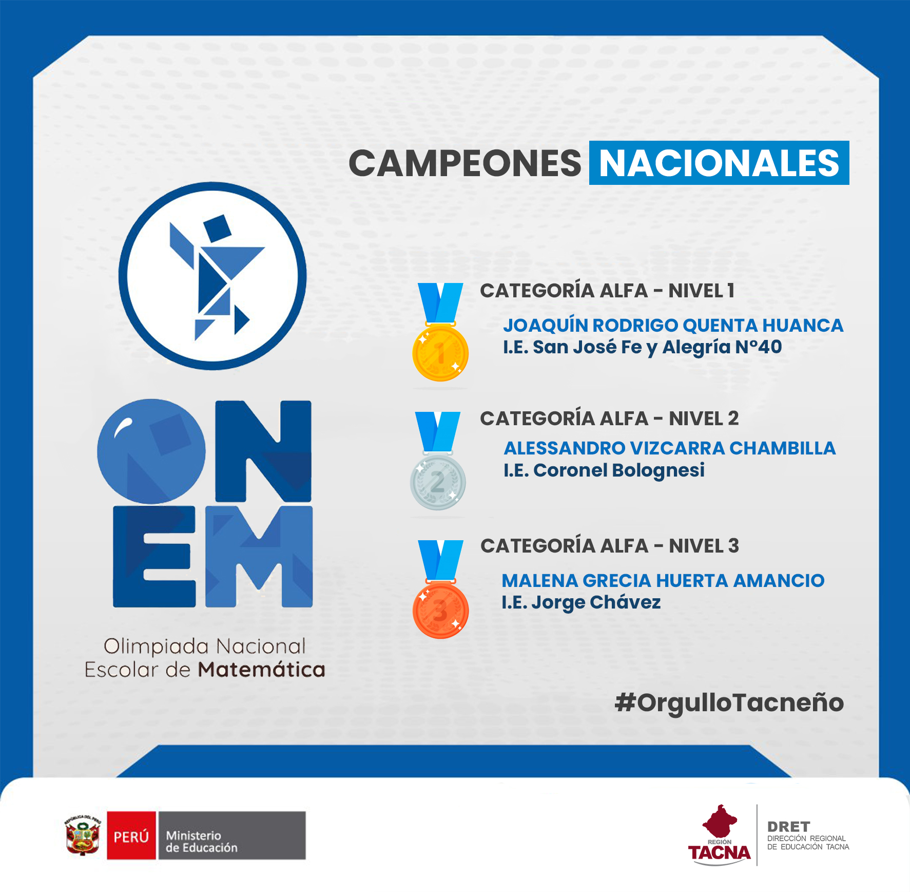 ONEM ganadores