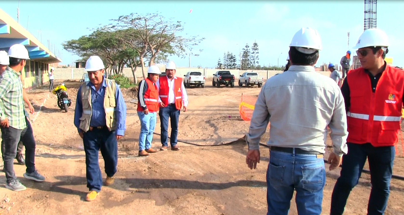 Equipo técnico de la UELS verifica, Mejoramiento de los servicios Educativos de la I.E.P Miguel Grau en el C.P Quilmaná - Cañete