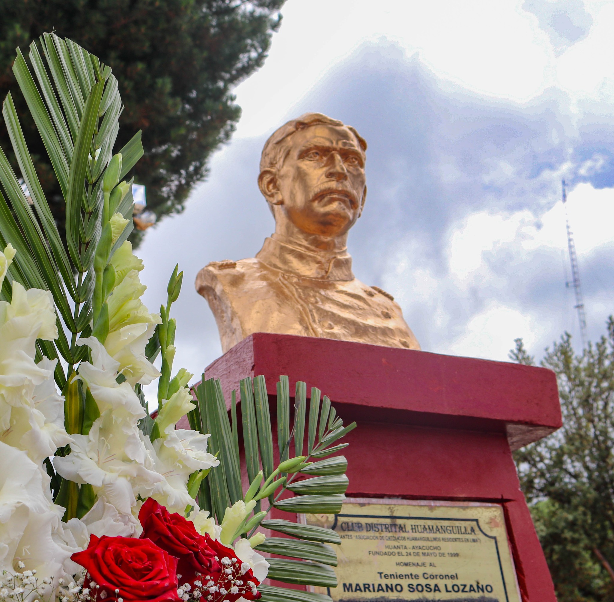 Homenaje al Teniente Coronel Mariano Sosa Lozano, hijo ilustre de Huamanguilla