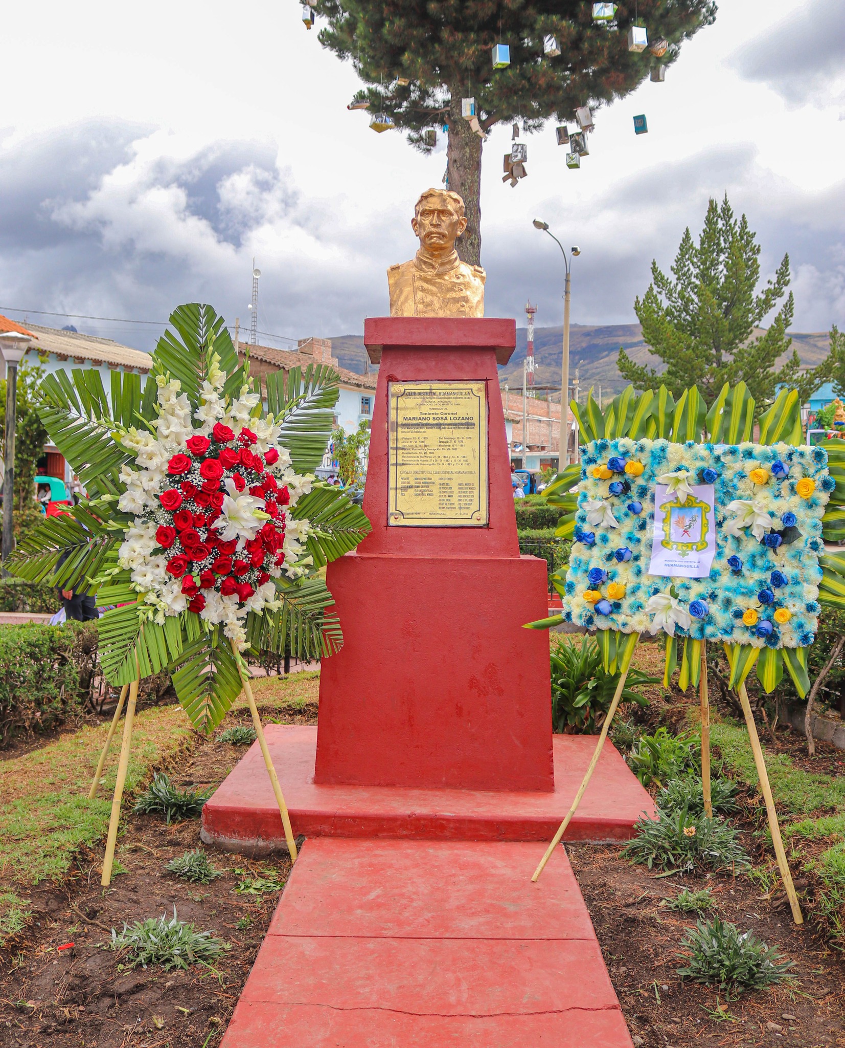 Homenaje al Teniente Coronel Mariano Sosa Lozano, hijo ilustre de Huamanguilla