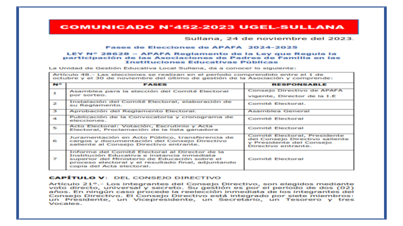 Comunicado N°452-2023