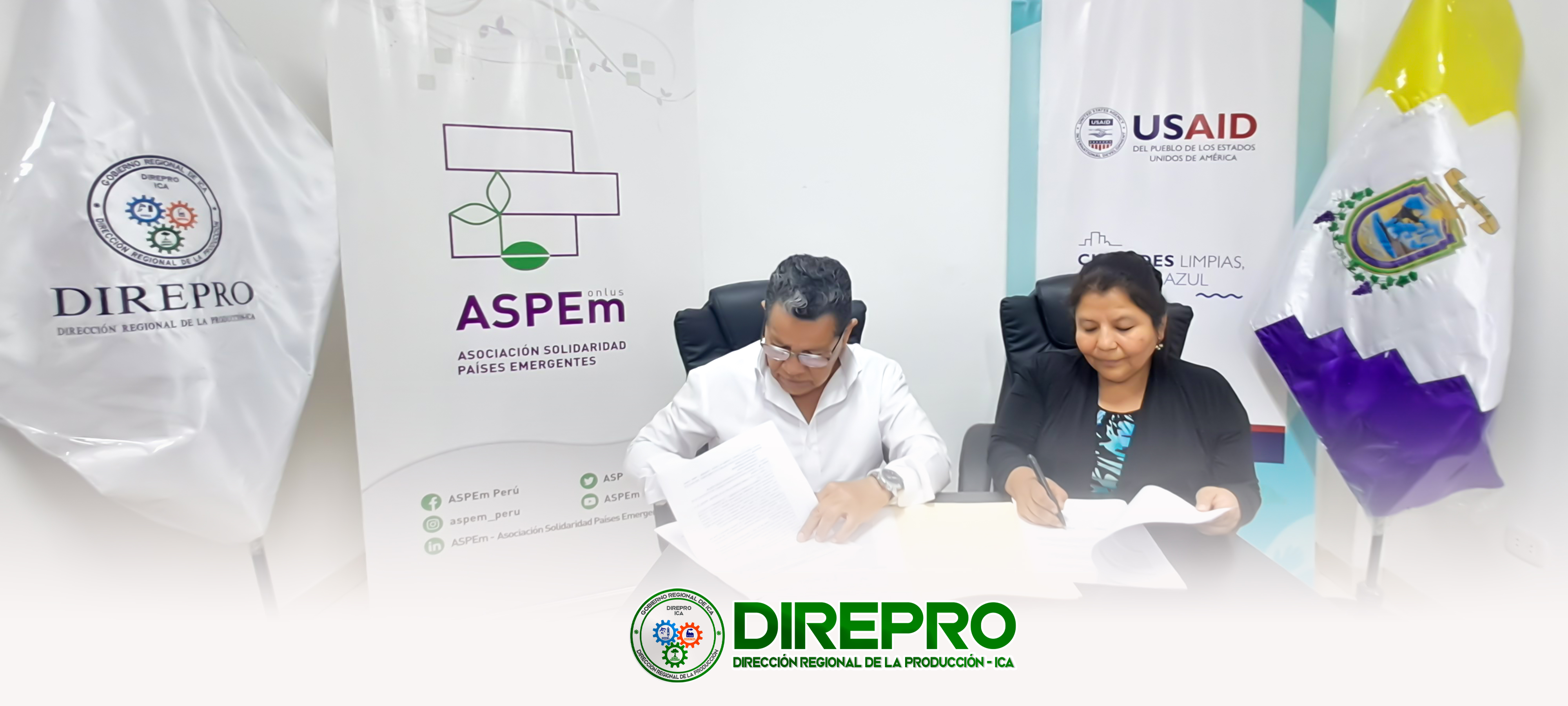 La DIREPRO ICA firmó un Acuerdo de Cooperación Interinstitucional con la Asociación Solidaridad Países Emergentes - ASPEm.