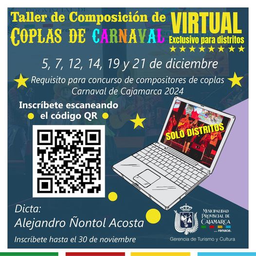 Inscríbete en la modalidad virtual EXCLUSIVA PARA DISTRITOS.
👉 Solo llena el formulario aquí: https://forms.gle/atPLYr9dUVARNgcV9
👉 o escanea el código QR de la publicación ✅.