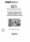Vista preliminar de documento Plan de Trabajo del Dpto. de Odontoestomatología 2023 del HCLLH