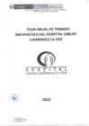 Vista preliminar de documento Plan Anual de Trabajo Archivístico del HCLLH - 2023