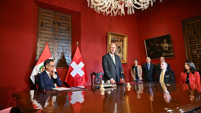 Palabras del canciller González-Olaechea en el marco del acuerdo con Suiza referido al proyecto “El Agua Nos Une”