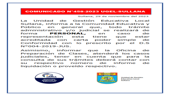 Comunicado N°458-2023