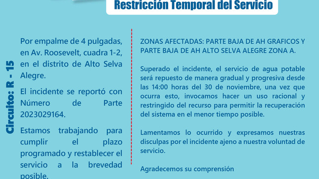 Restricción Temporal del Servicio