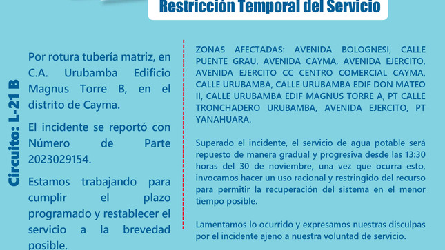 Restricción Temporal del Servicio