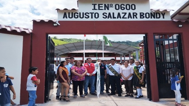 Pronied y Municipalidad Distrital de Alto Saposoa inauguraron nuevas instalaciones de la IE Augusto Salazar Bondy en la región San Martín