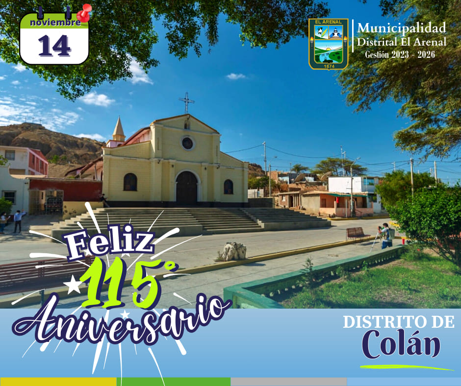 Flyer de Aniversario Distrito de Colán