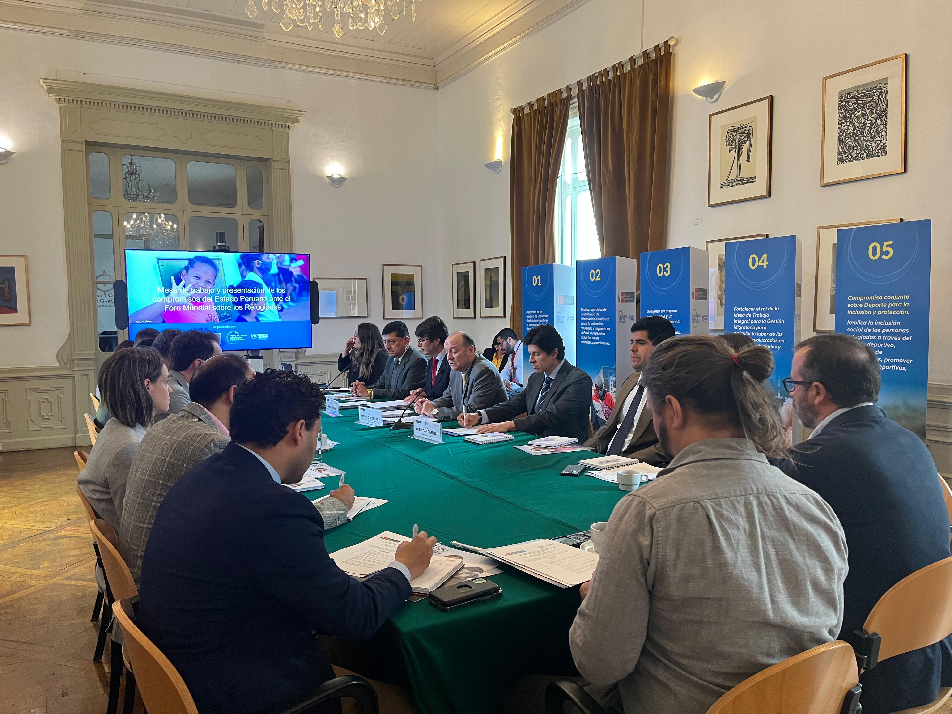 Mesa de trabajo presenta compromisos de Perú frente al segundo Foro Mundial sobre los Refugiados